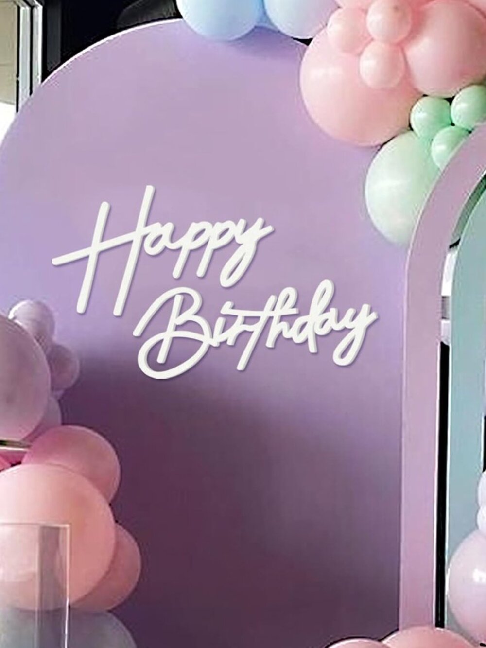 Happy Birthday Sign for Backdrop - Felt Happy Birthday Sign for Balloon Arch Bir